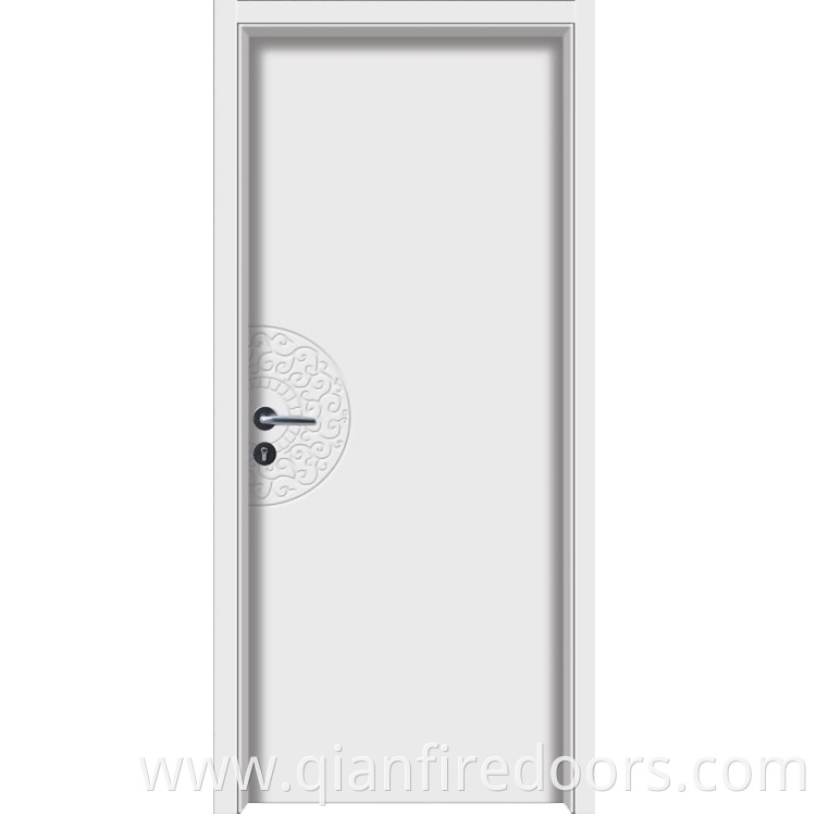 white front single solid wooden entrance hard design fire rated apple wood door